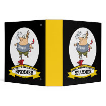 WORLDS GREATEST SPAMMER CARTOON 3 RING BINDER