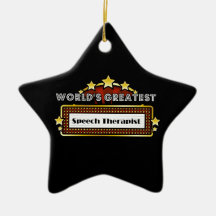 World's Greatest Speech Therapist Christmas Ornament