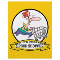 WORLDS GREATEST SPEED SHOPPER MEN CARTOON FLYER DESIGN