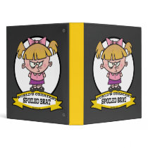 WORLDS GREATEST SPOILED BRAT CARTOON VINYL BINDER