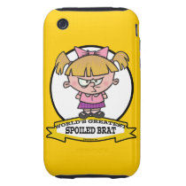 WORLDS GREATEST SPOILED BRAT CARTOON IPHONE 3 TOUGH CASES