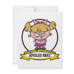 WORLDS GREATEST SPOILED BRAT CARTOON CUSTOM INVITE