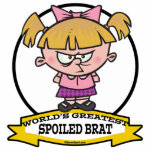 WORLDS GREATEST SPOILED BRAT CARTOON PHOTO CUT OUT