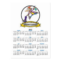 WORLDS GREATEST SPRING CLEANER WOMEN CARTOON BUSINESS CARDS