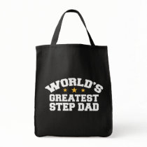 World's Greatest Step Dad Canvas Bags