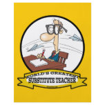 WORLDS GREATEST SUBSTITUTE TEACHER MEN CARTOON FLYER DESIGN