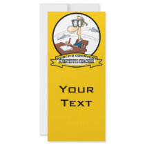 WORLDS GREATEST SUBSTITUTE TEACHER MEN CARTOON RACK CARD DESIGN