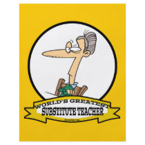 WORLDS GREATEST SUBSTITUTE TEACHER WOMEN CARTOON FLYER DESIGN