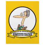 WORLDS GREATEST SUBSTITUTE TEACHER WOMEN CARTOON FLYER DESIGN