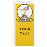 WORLDS GREATEST SUBSTITUTE TEACHER WOMEN CARTOON CUSTOMIZED RACK CARD