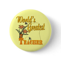 World's Greatest Teacher Floral buttons