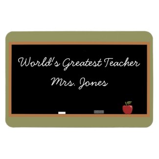 World's Greatest Teacher Premium Magnet