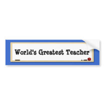 World's Greatest Teacher Whiteboard Bumper Sticker bumper stickers by CapturingCreations World's Greatest Teacher Whiteboard Bumper Sticker bumper stickers