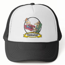 WORLDS GREATEST THERAPIST MEN CARTOON HATS