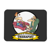 WORLDS GREATEST THERAPIST MEN CARTOON MAGNET