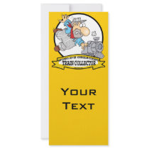 WORLDS GREATEST TRAIN COLLECTOR MEN CARTOON RACK CARD