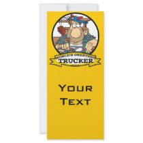 WORLDS GREATEST TRUCKER MEN CARTOON RACK CARDS