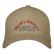 World's Greatest Uncle embroidered hats