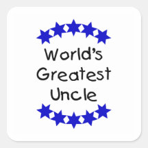 World's Greatest Uncle (navy stars) Stickers