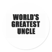 World's Greatest Uncle Round Stickers