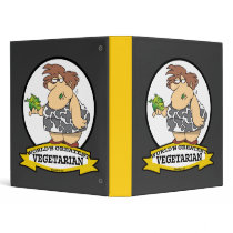 WORLDS GREATEST VEGETARIAN CARTOON 3 RING BINDERS