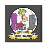 WORLDS GREATEST VIDEO GAMER KIDS CARTOON magnets
