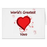 World's Greatest vovo Greeting Cards