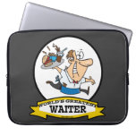 WORLDS GREATEST WAITER II MEN CARTOON LAPTOP SLEEVE