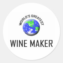 World's Greatest Wine Maker Round Sticker