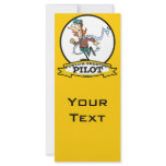 WORLDS GREATEST WOMAN PILOT CARTOON RACK CARD TEMPLATE