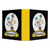 WORLDS GREATEST WORKAHOLIC MEN CARTOON BINDER