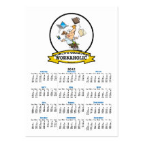 WORLDS GREATEST WORKAHOLIC MEN CARTOON BUSINESS CARD