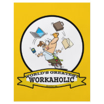 WORLDS GREATEST WORKAHOLIC MEN CARTOON PERSONALIZED FLYER