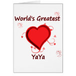 World's Greatest yaya Greeting Card