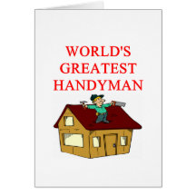 world's greatet handyman greeting card