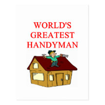 world's greatet handyman post card