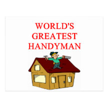 world's greatet handyman post cards