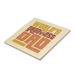World's Grooviest Dad Retro Funny Ceramic Tile tiles