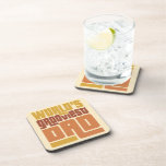 World's Grooviest Dad Retro Funny Coasters cork coasters