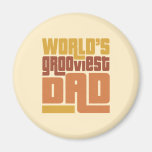 World's Grooviest Dad Retro Funny Fridge Magnet