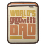 World's Grooviest Dad Retro Funny iPad Sleeve ipad sleeves