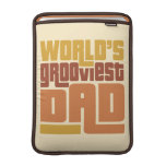 World's Grooviest Dad Retro Funny MacBook sleeve ipad sleeves
