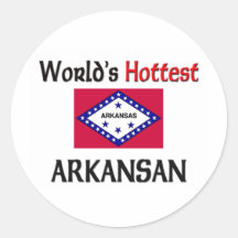 World's Hottest Arkansan Round Sticker