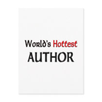 Worlds Hottest Author postcards by tshirtshirts Worlds Hottest Author postcards