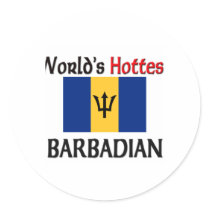 World's Hottest Barbadian Round Sticker