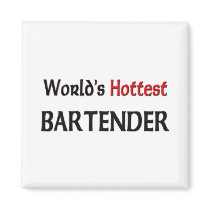 Worlds Hottest Bartender Fridge Magnet