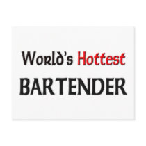 Worlds Hottest Bartender Postcard
