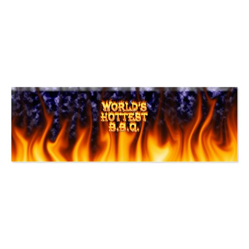 World's hottest BBQ fire and flames blue marble Business Card Templates