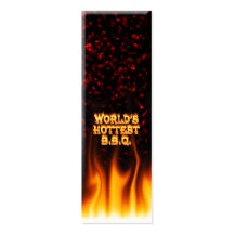 World's hottest BBQ fire and flames red marble. Business Cards