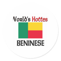 World's Hottest Beninese Round Stickers